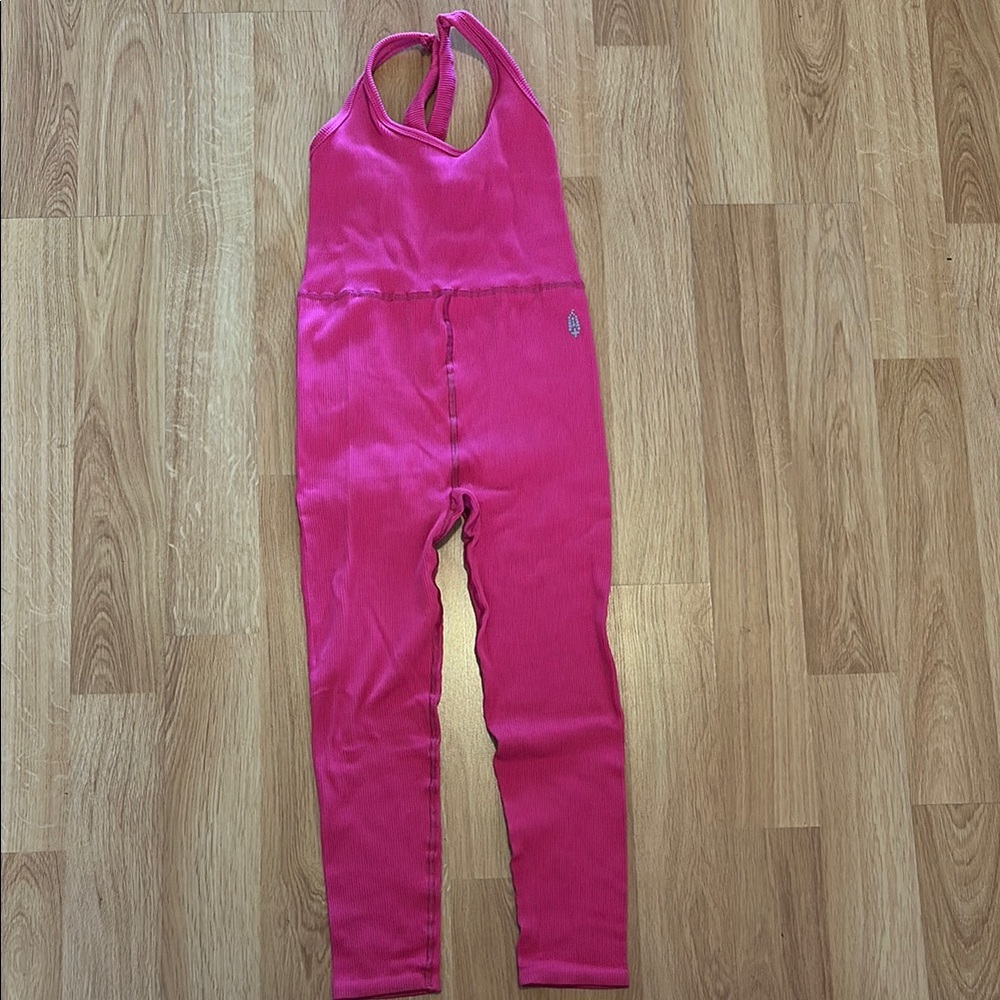 Free People Movement Pink Jumpsuit